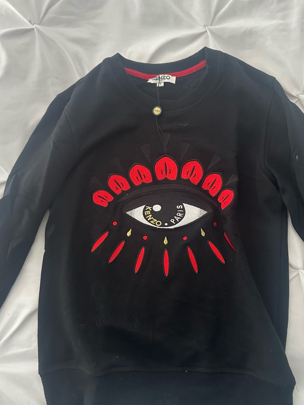 Kenzo Black Sweatshirt with Red Eye Motif